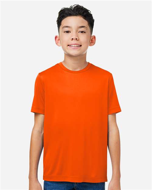 Core365 Youth Capital Performance T-Shirt - CE10Y Safety Orange