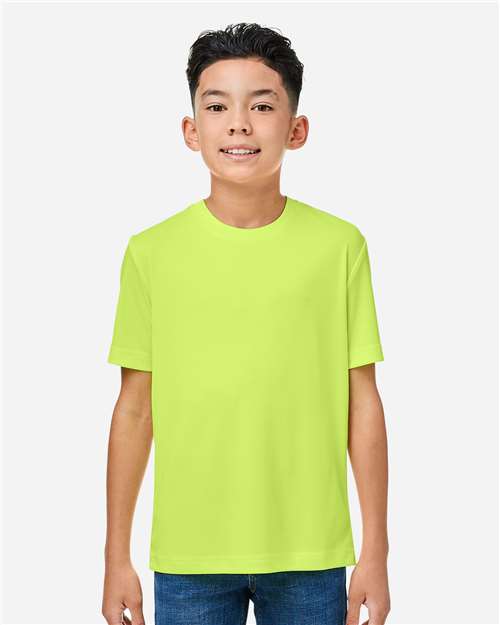 Core365 Youth Capital Performance T-Shirt - CE10Y Safety Yellow