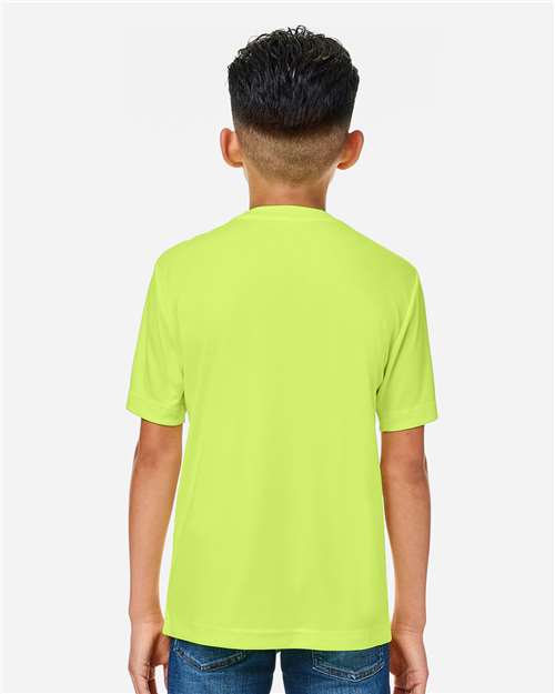 Core365 Youth Capital Performance T-Shirt - CE10Y Safety Yellow