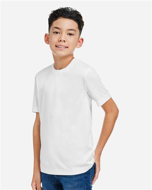 Core365 Youth Capital Performance T-Shirt - CE10Y White