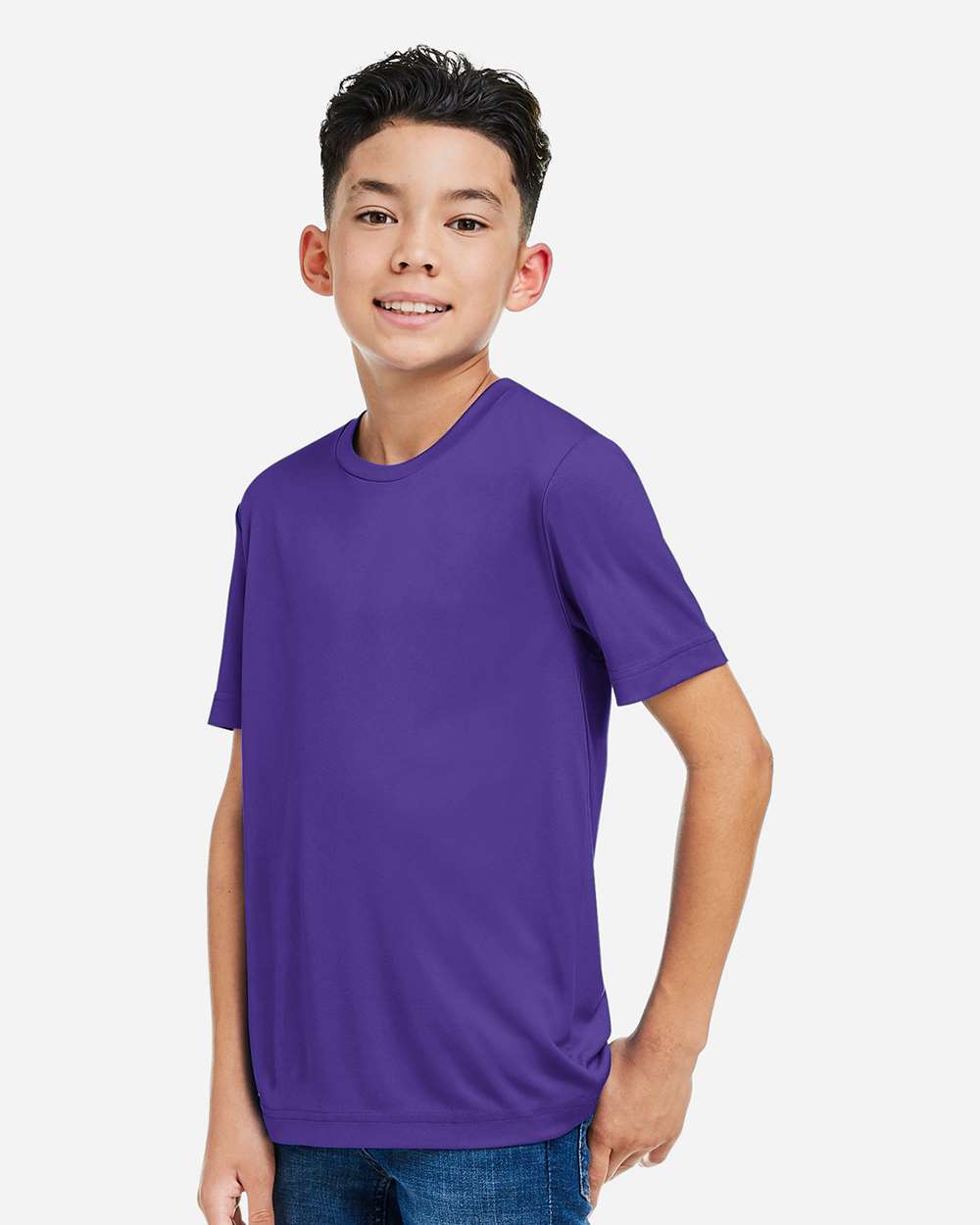 Core365 Youth Capital Performance T-Shirt - CE10Y Campus Purple
