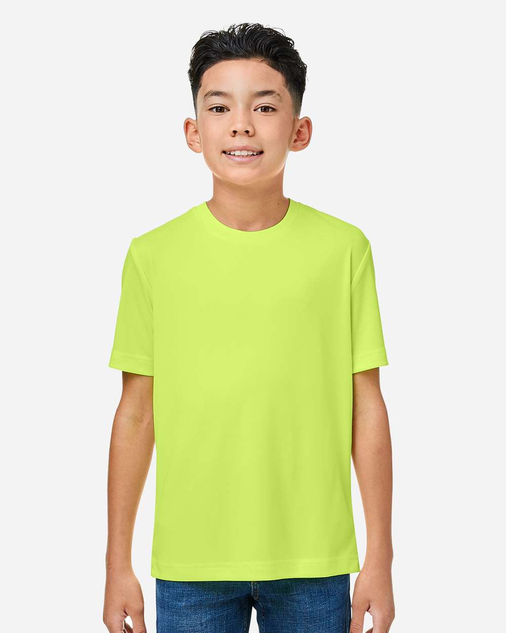 Core365 Youth Capital Performance T-Shirt - CE10Y Safety Yellow