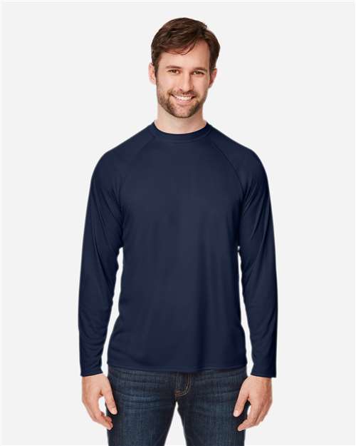 Core365 Unisex Ultra UVP™ Marina Raglan Long Sleeve T-Shirt - CE110 Classic Navy