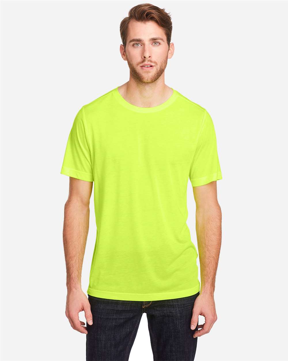 Core365 Unisex Fusion ChromaSoft™ Performance T-Shirt - CE111 Safety Yellow
