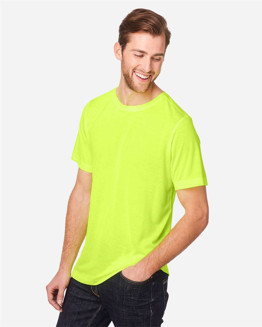 Core365 Unisex Fusion ChromaSoft™ Performance T-Shirt - CE111 Safety Yellow