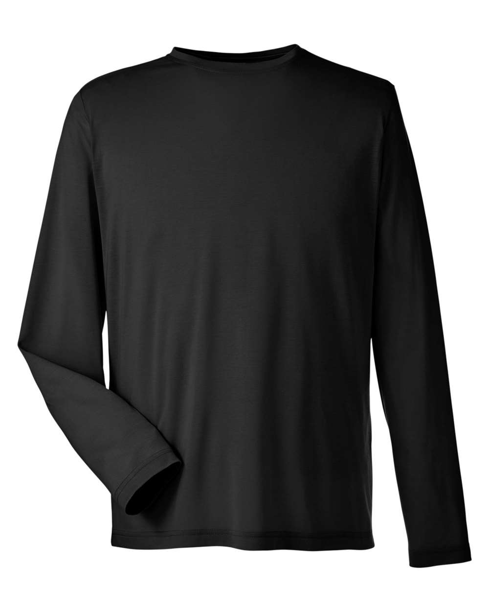 Core365 Unisex Fusion ChromaSoft™ Performance Long Sleeve T-Shirt - CE111L Black