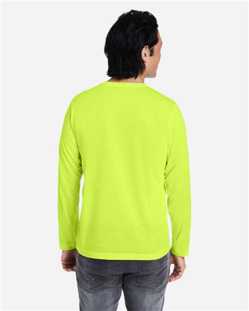 Core365 Unisex Fusion ChromaSoft™ Performance Long Sleeve T-Shirt - CE111L Safety Yellow