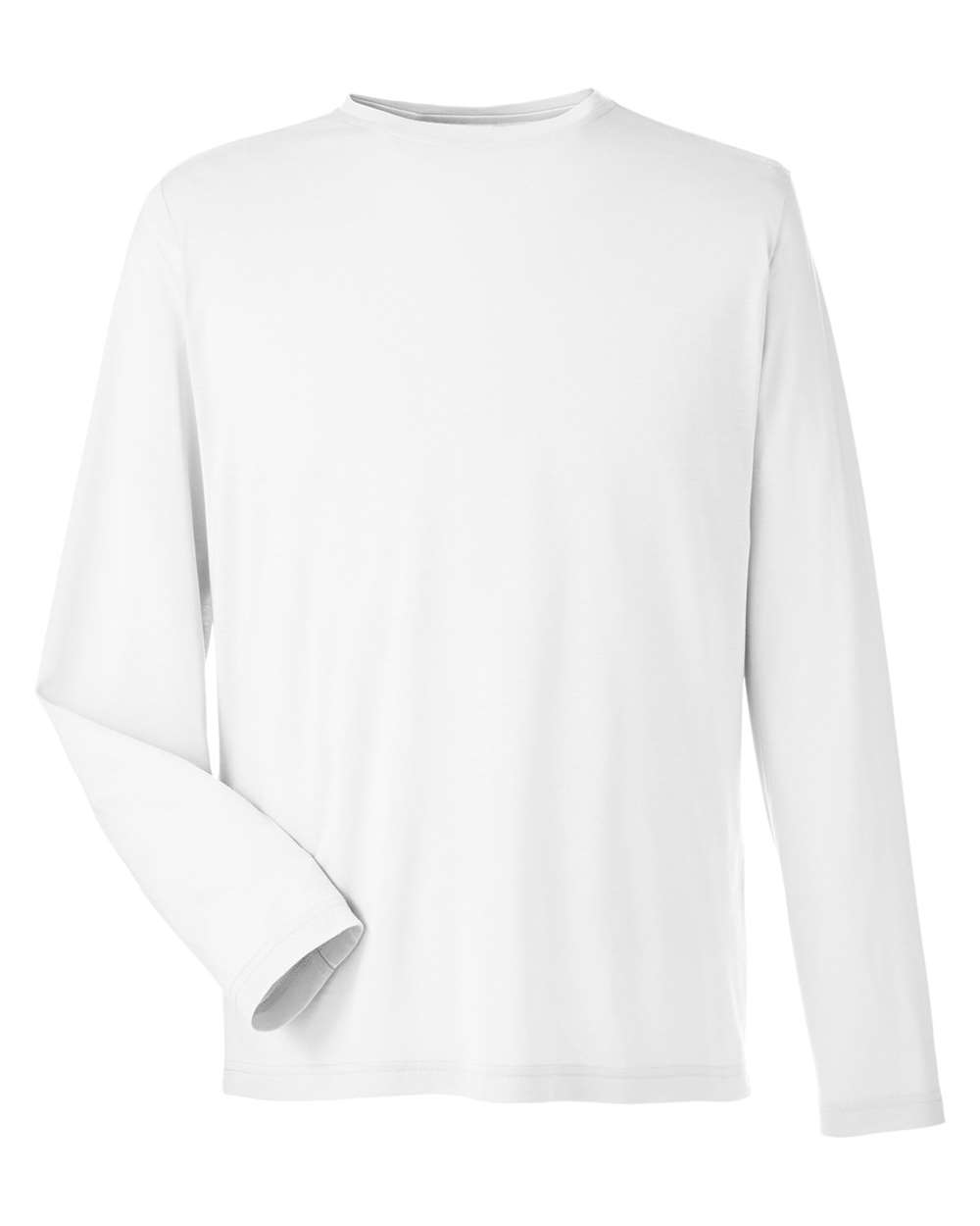 Core365 Unisex Fusion ChromaSoft™ Performance Long Sleeve T-Shirt - CE111L White