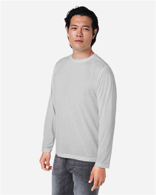 Core365 Unisex Fusion ChromaSoft™ Performance Long Sleeve T-Shirt - CE111L Platinum