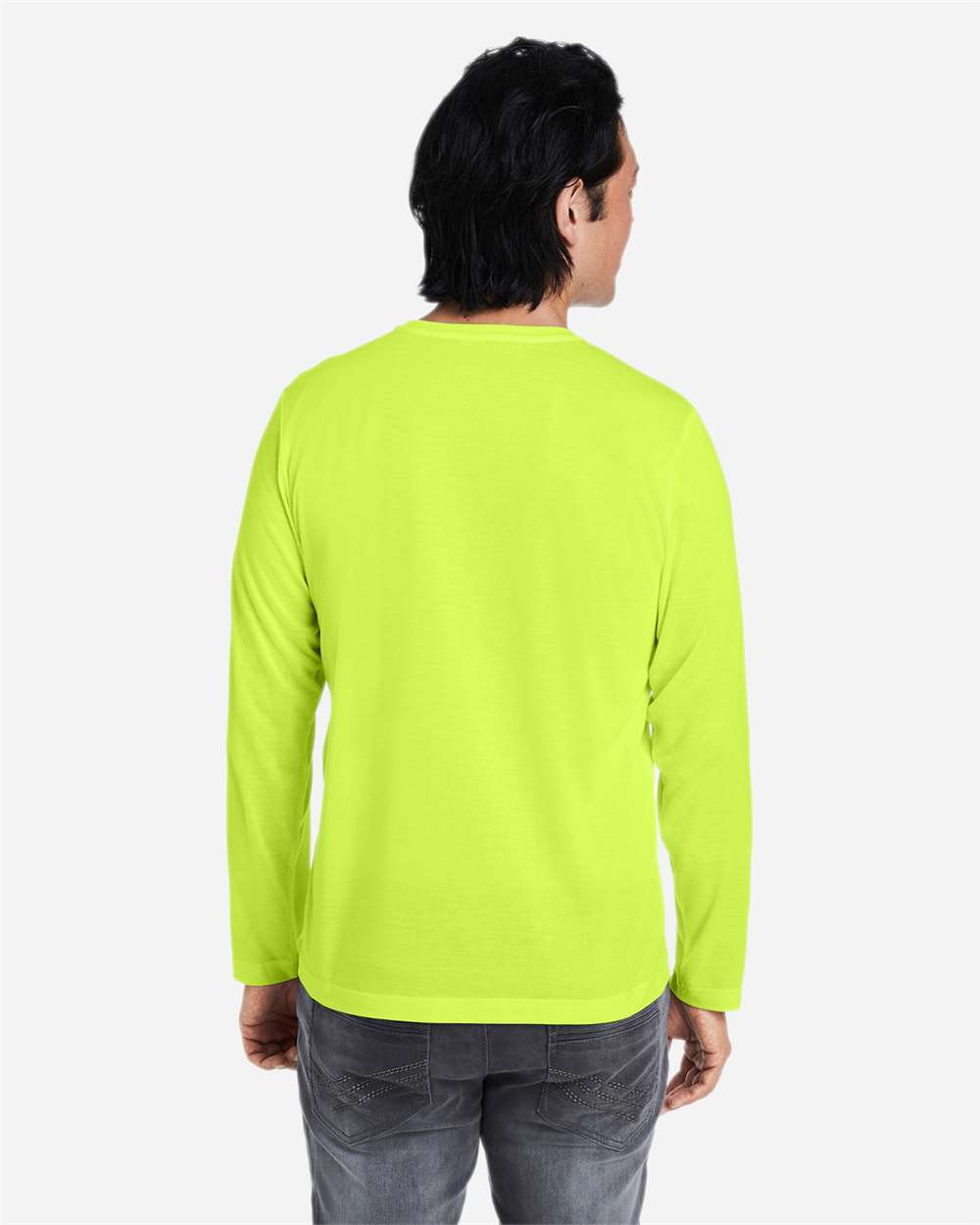 Core365 Unisex Fusion ChromaSoft™ Performance Long Sleeve T-Shirt - CE111L Safety Yellow