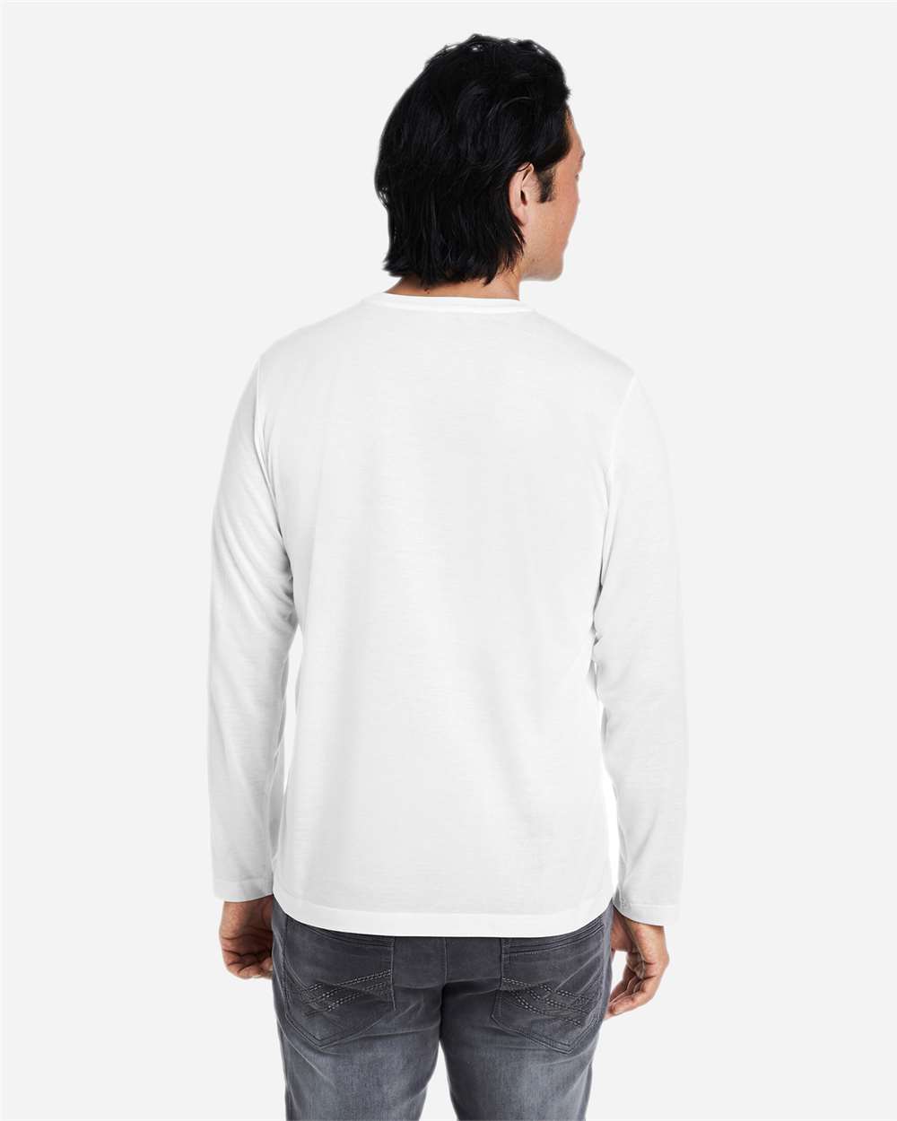 Core365 Unisex Fusion ChromaSoft™ Performance Long Sleeve T-Shirt - CE111L White