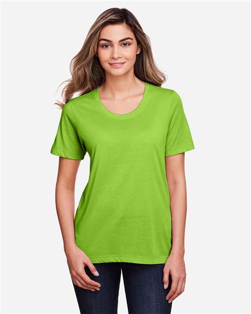 Core365 Women's Fusion ChromaSoft™ Performance T-Shirt - CE111W Acid Green