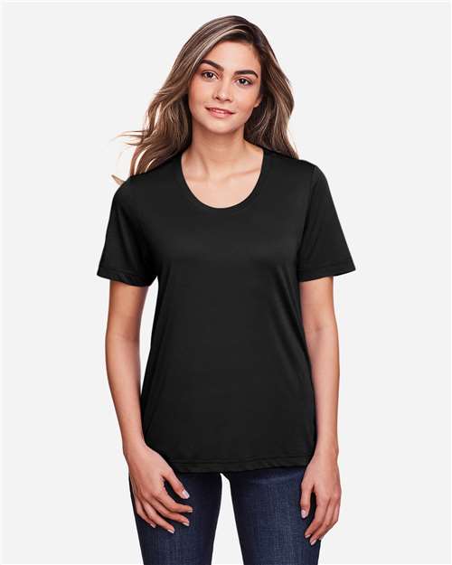 Core365 Women's Fusion ChromaSoft™ Performance T-Shirt - CE111W Black