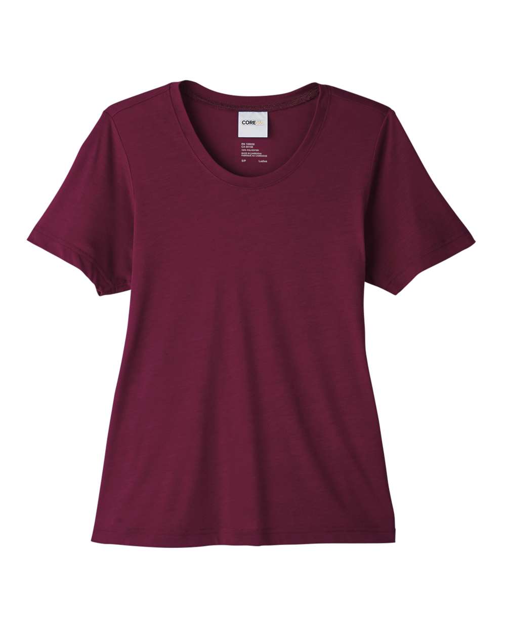 Core365 Women's Fusion ChromaSoft™ Performance T-Shirt - CE111W Burgundy