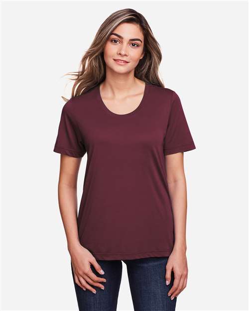 Core365 Women's Fusion ChromaSoft™ Performance T-Shirt - CE111W Burgundy