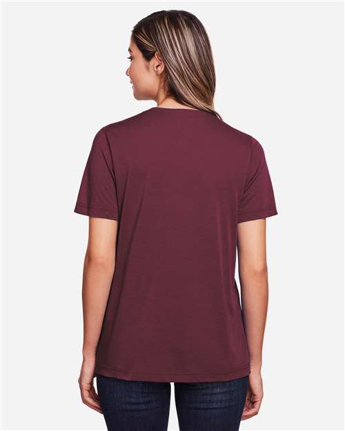 Core365 Women's Fusion ChromaSoft™ Performance T-Shirt - CE111W Burgundy