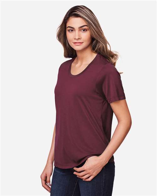 Core365 Women's Fusion ChromaSoft™ Performance T-Shirt - CE111W Burgundy
