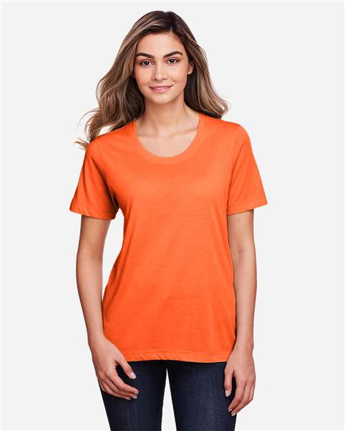 Core365 Women's Fusion ChromaSoft™ Performance T-Shirt - CE111W Campus Orange