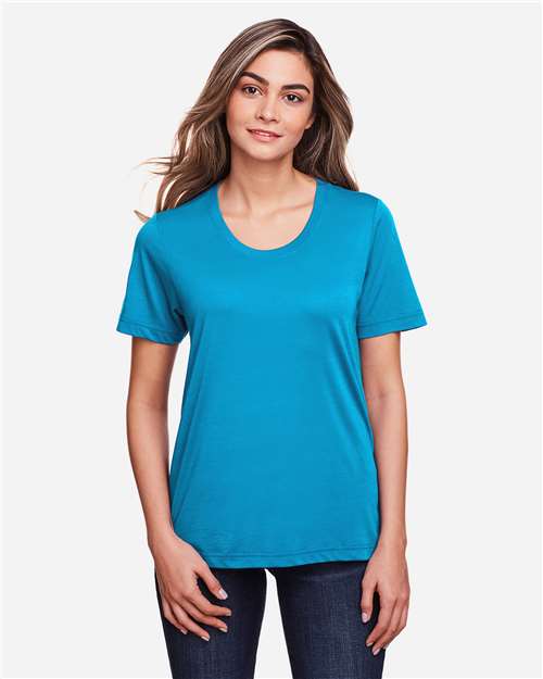 Core365 Women's Fusion ChromaSoft™ Performance T-Shirt - CE111W Electric Blue