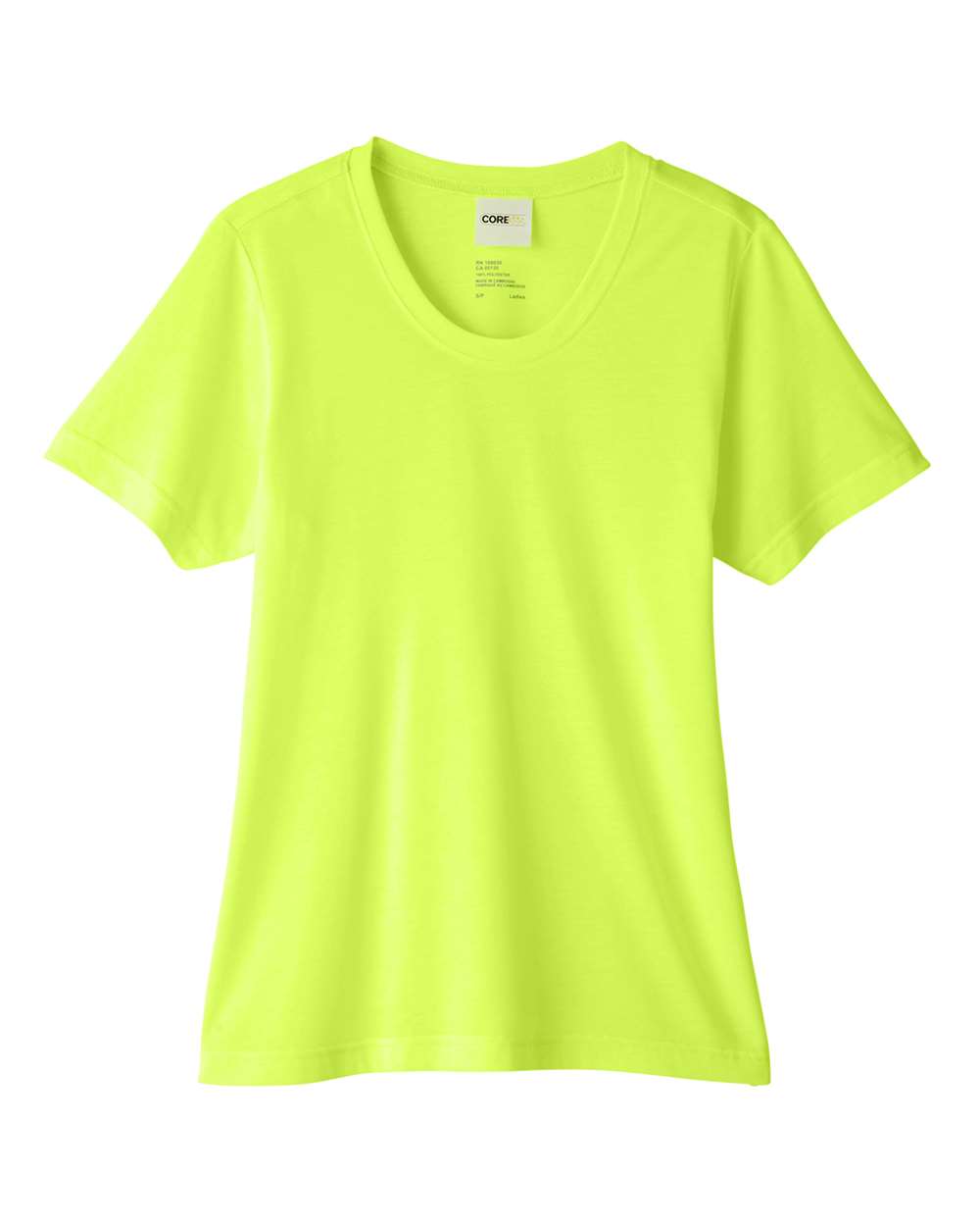Core365 Women's Fusion ChromaSoft™ Performance T-Shirt - CE111W Safety Yellow