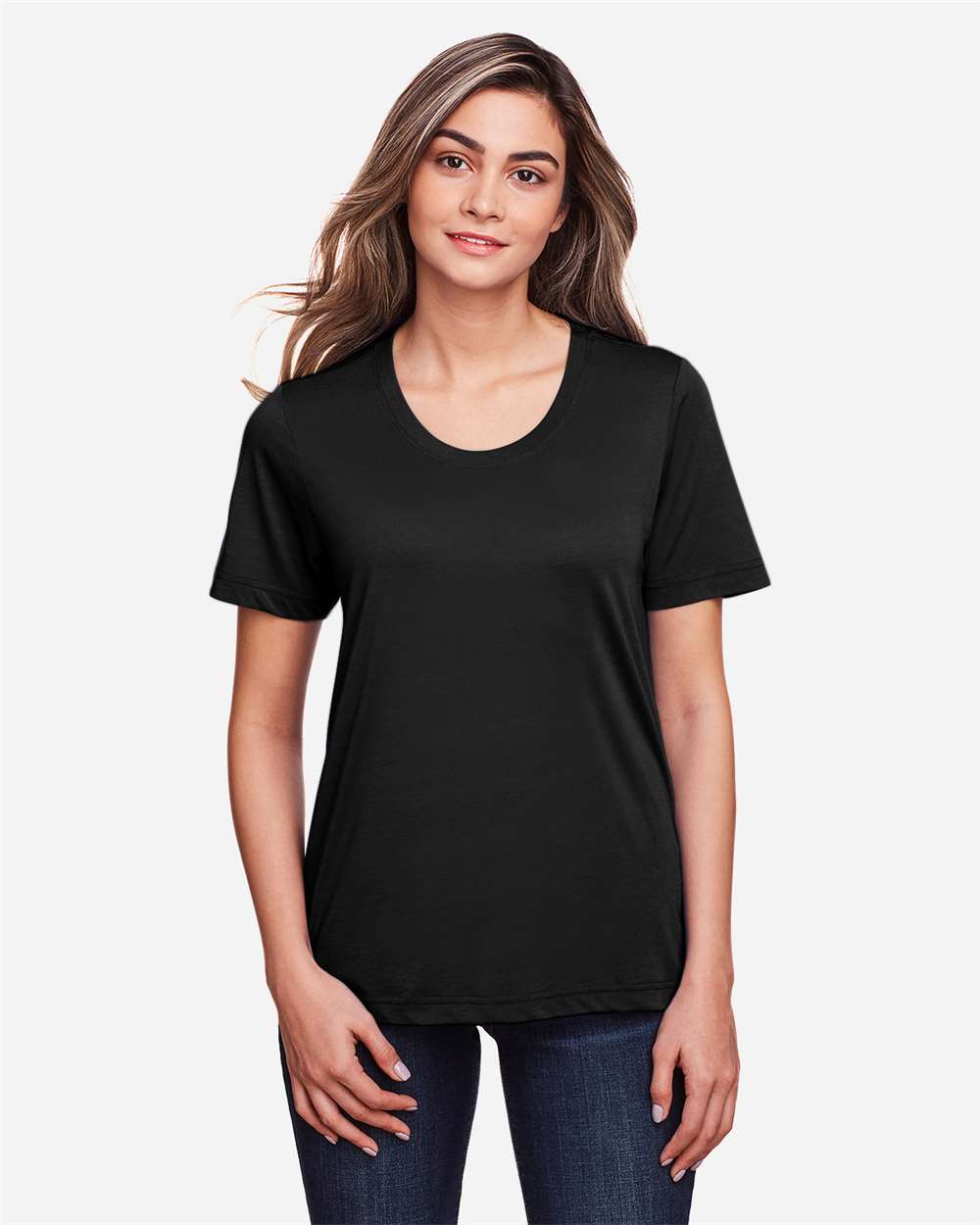 Core365 Women's Fusion ChromaSoft™ Performance T-Shirt - CE111W Black