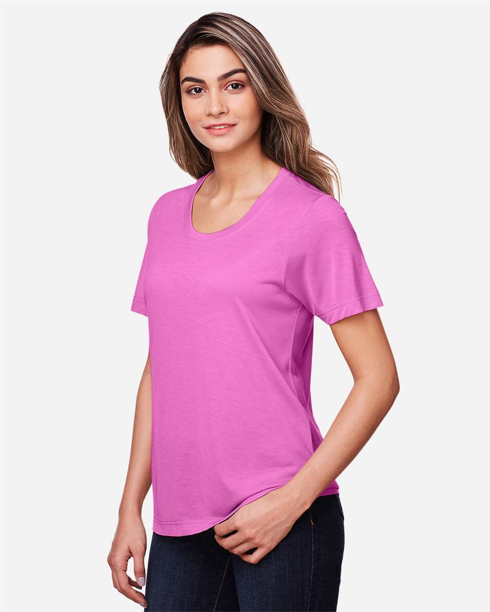 Core365 Women's Fusion ChromaSoft™ Performance T-Shirt - CE111W Charity Pink