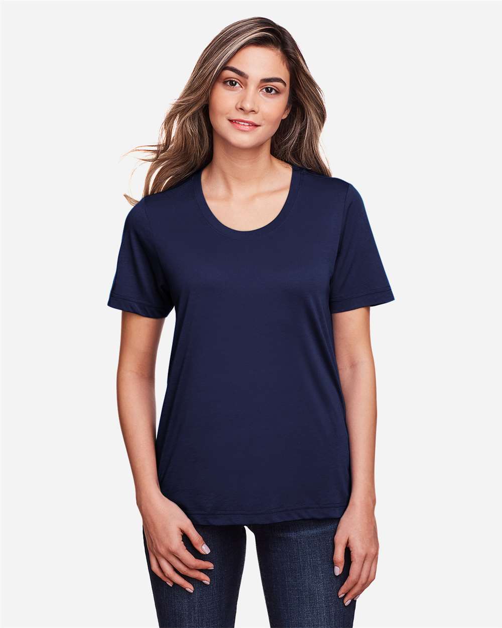 Core365 Women's Fusion ChromaSoft™ Performance T-Shirt - CE111W Classic Navy