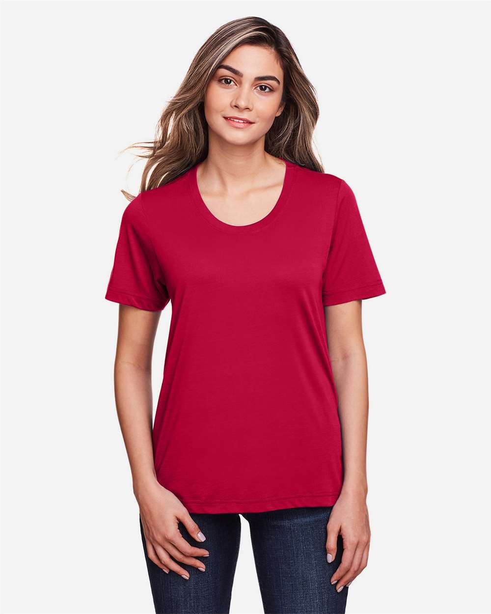 Core365 Women's Fusion ChromaSoft™ Performance T-Shirt - CE111W Classic Red