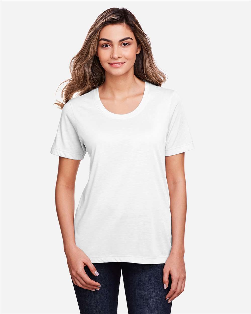 Core365 Women's Fusion ChromaSoft™ Performance T-Shirt - CE111W White