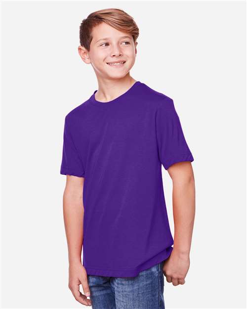 Core365 Youth Fusion ChromaSoft™ Performance T-Shirt - CE111Y Campus Purple