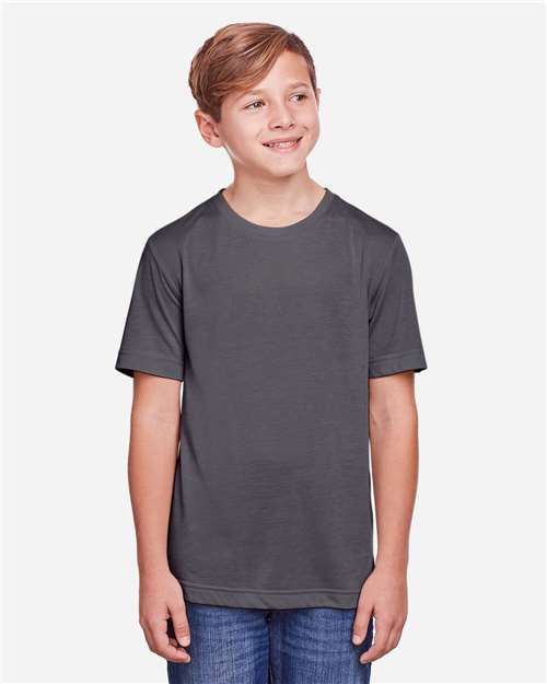 Core365 Youth Fusion ChromaSoft™ Performance T-Shirt - CE111Y Carbon
