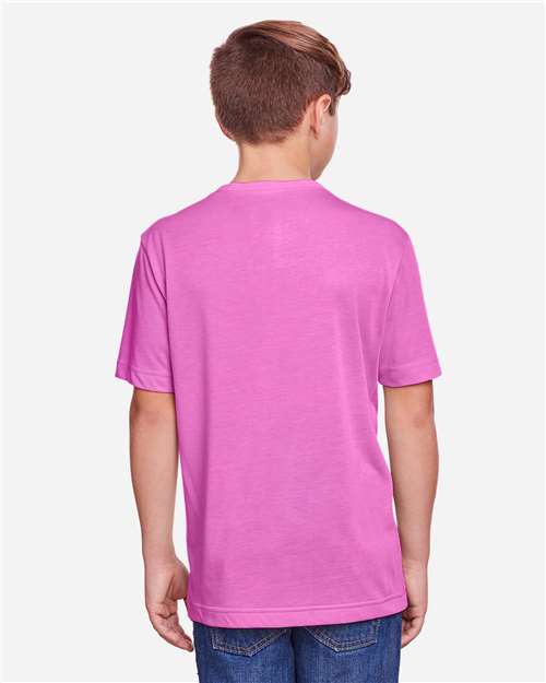 Core365 Youth Fusion ChromaSoft™ Performance T-Shirt - CE111Y Charity Pink