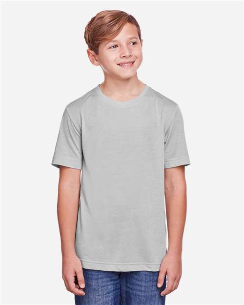 Core365 Youth Fusion ChromaSoft™ Performance T-Shirt - CE111Y Platinum