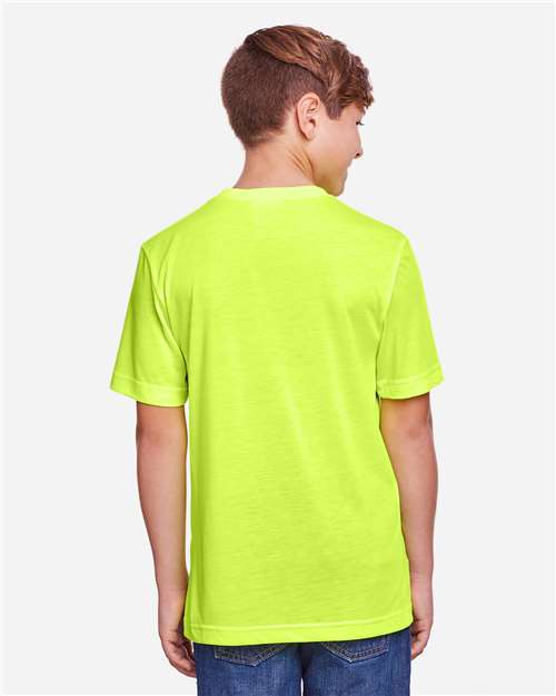 Core365 Youth Fusion ChromaSoft™ Performance T-Shirt - CE111Y Safety Yellow