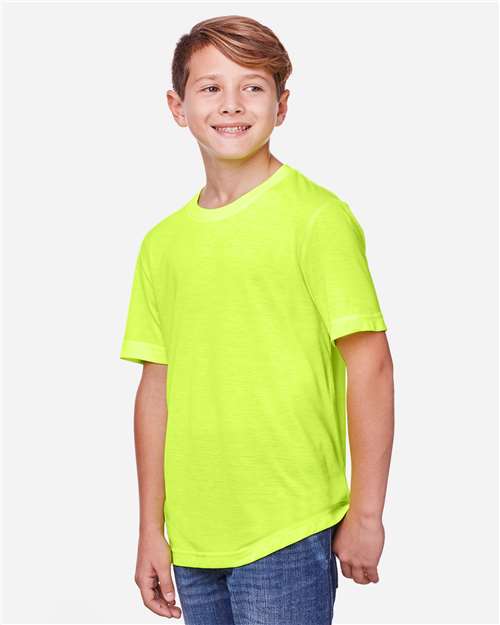 Core365 Youth Fusion ChromaSoft™ Performance T-Shirt - CE111Y Safety Yellow