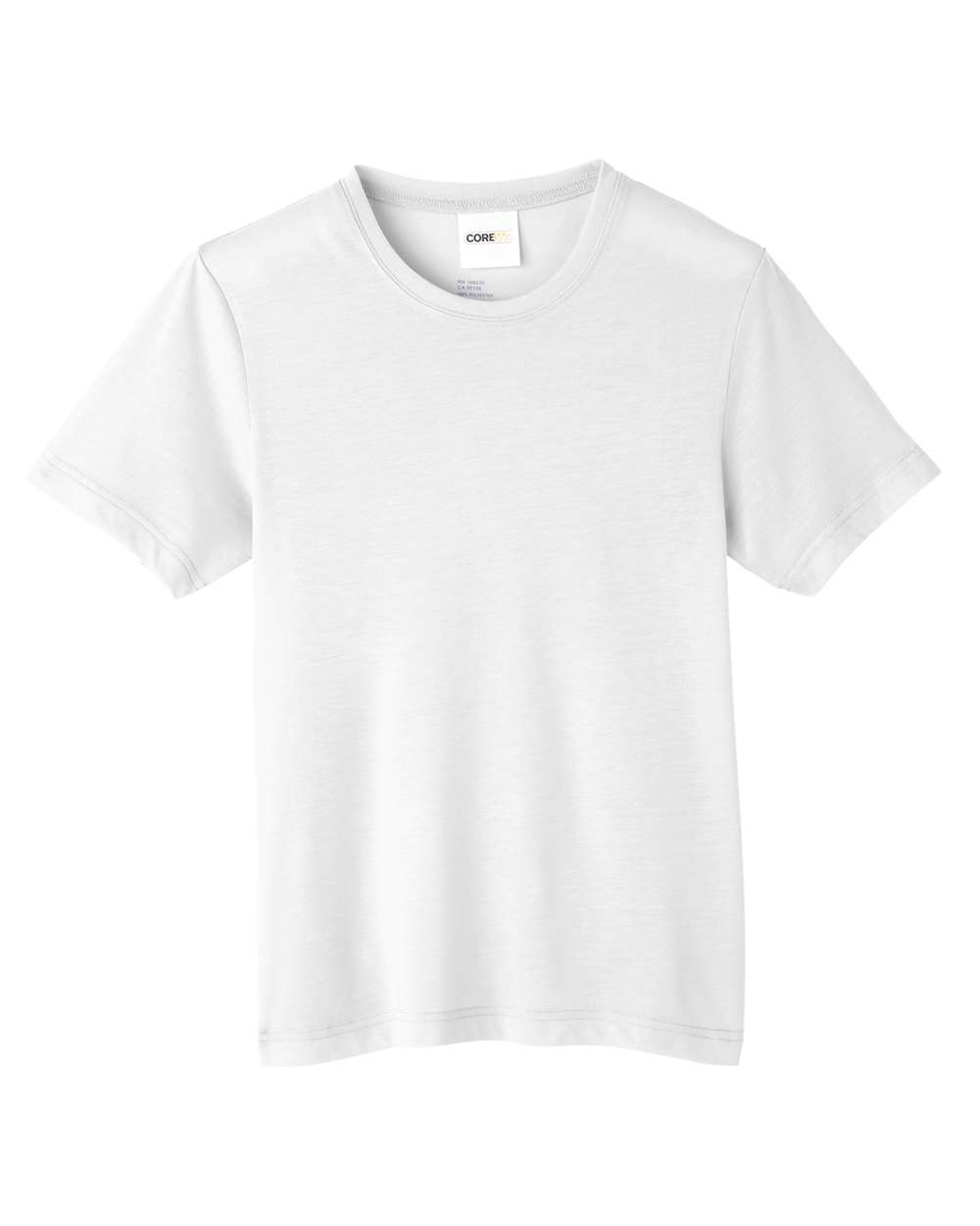 Core365 Youth Fusion ChromaSoft™ Performance T-Shirt - CE111Y White