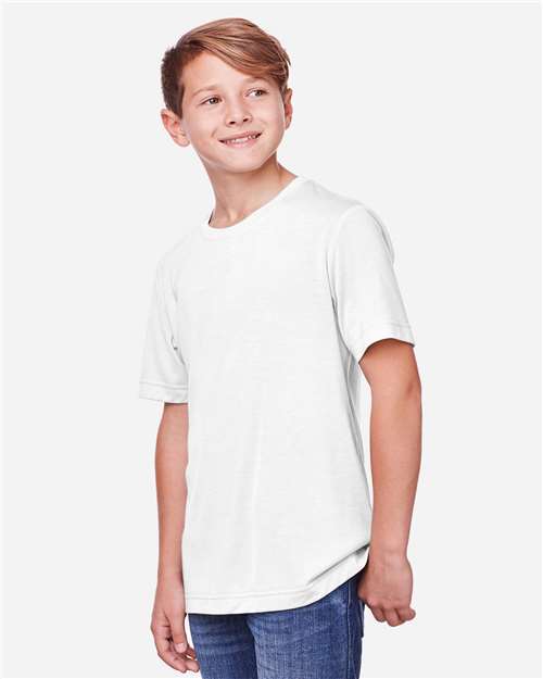 Core365 Youth Fusion ChromaSoft™ Performance T-Shirt - CE111Y White