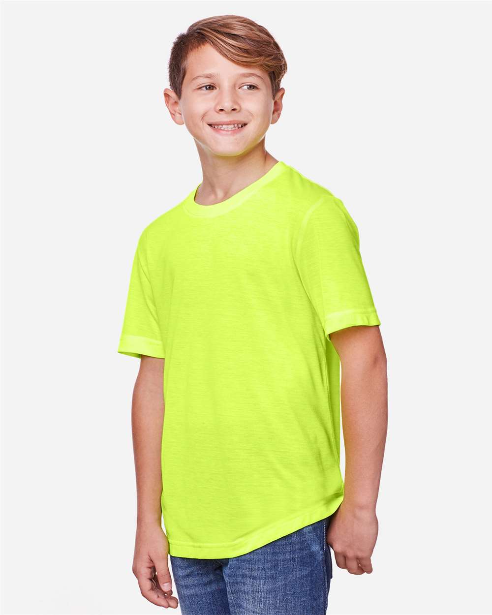 Core365 Youth Fusion ChromaSoft™ Performance T-Shirt - CE111Y Safety Yellow