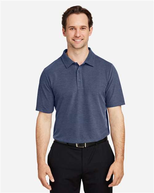 Core365 Men's Fusion ChromaSoft™ Pique Polo - CE112 Classic Navy Heather