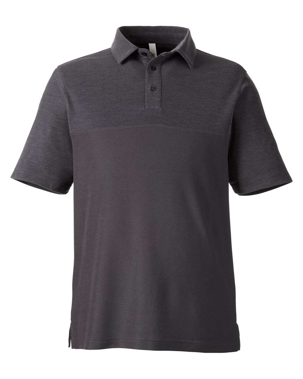 Core365 Men's Fusion ChromaSoft™ Colorblock Polo - CE112C Carbon- Carbon Heather