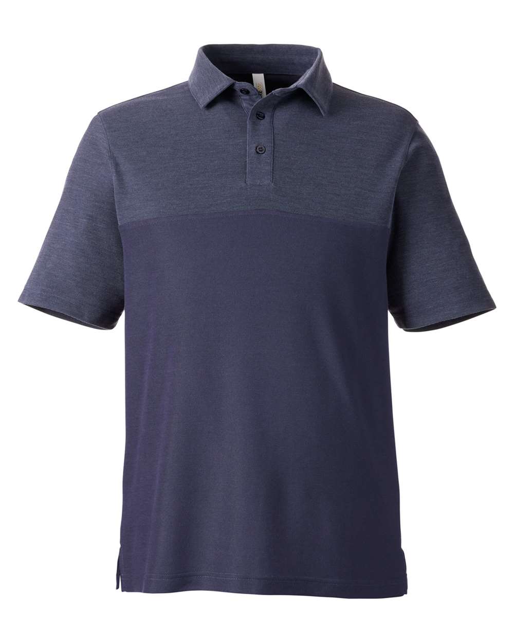 Core365 Men's Fusion ChromaSoft™ Colorblock Polo - CE112C Classic Navy- Classic Navy Heather