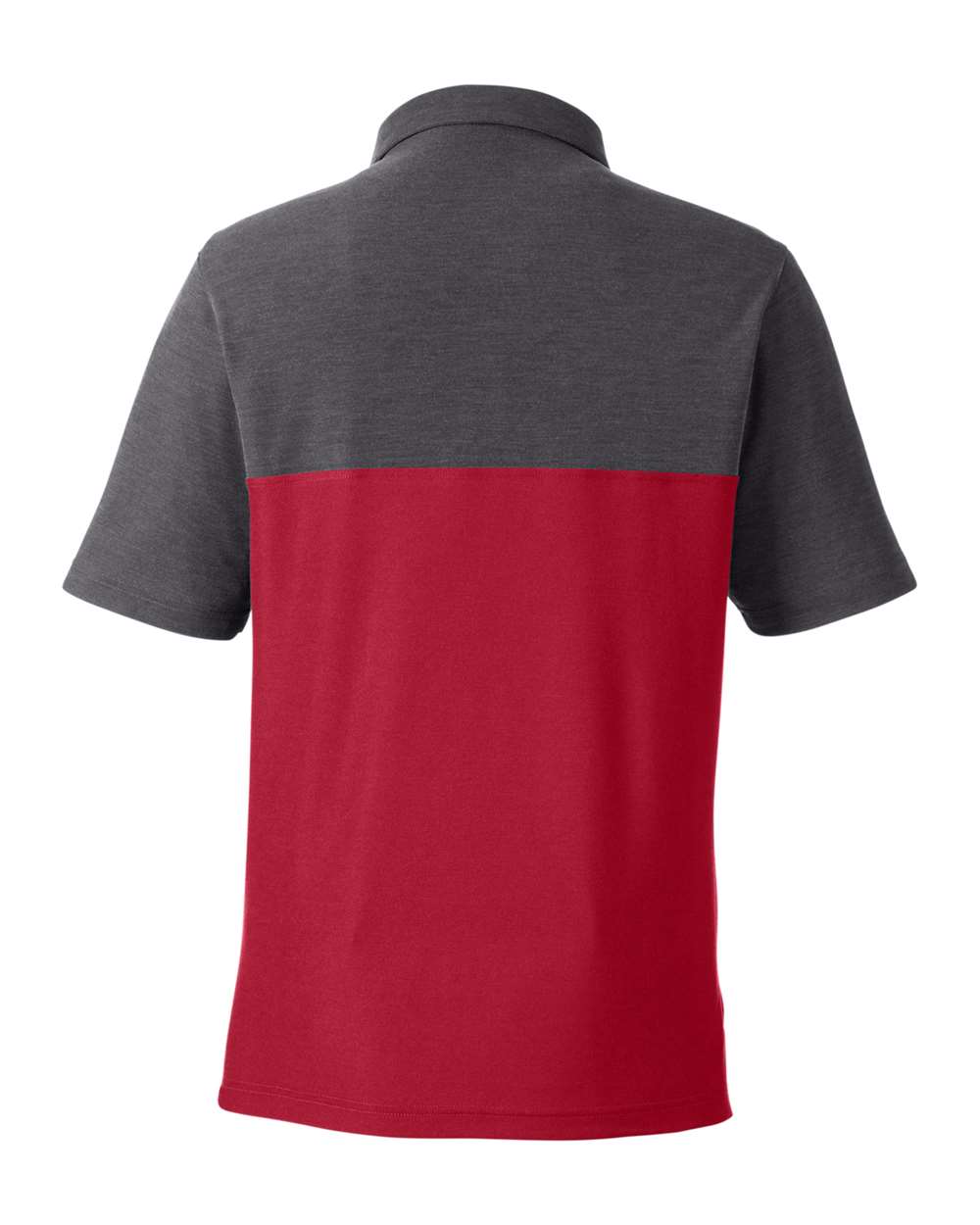 Core365 Men's Fusion ChromaSoft™ Colorblock Polo - CE112C Classic Red- Carbon Heather