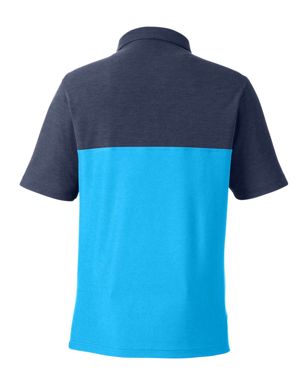 Core365 Men's Fusion ChromaSoft™ Colorblock Polo - CE112C Electric Blue- Classic Navy Heather