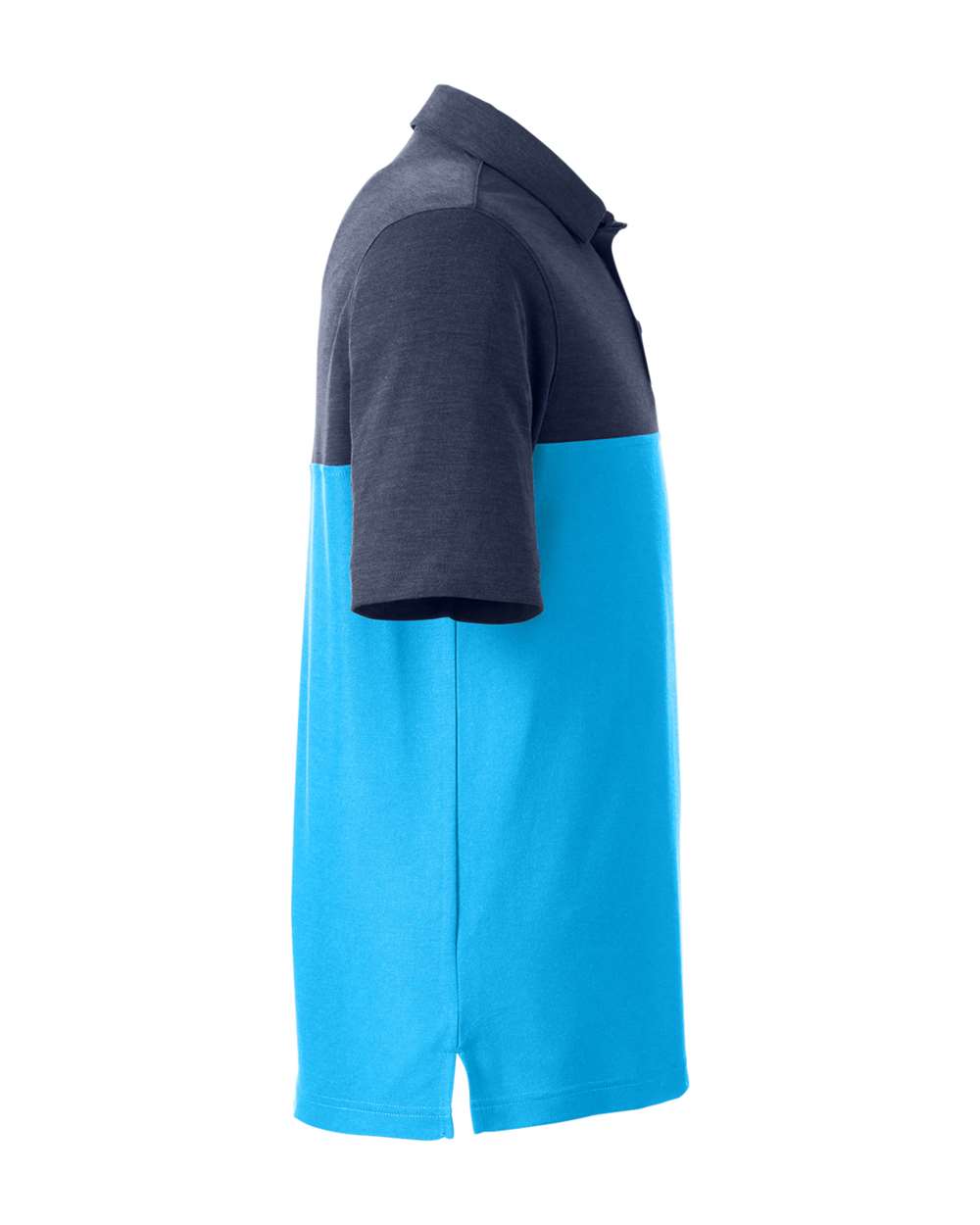 Core365 Men's Fusion ChromaSoft™ Colorblock Polo - CE112C Electric Blue- Classic Navy Heather