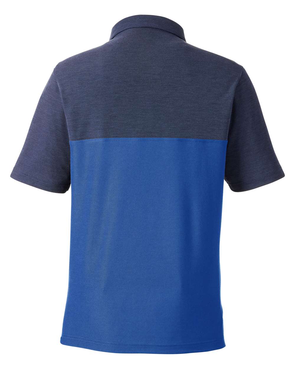 Core365 Men's Fusion ChromaSoft™ Colorblock Polo - CE112C True Royal- Classic Navy Heather