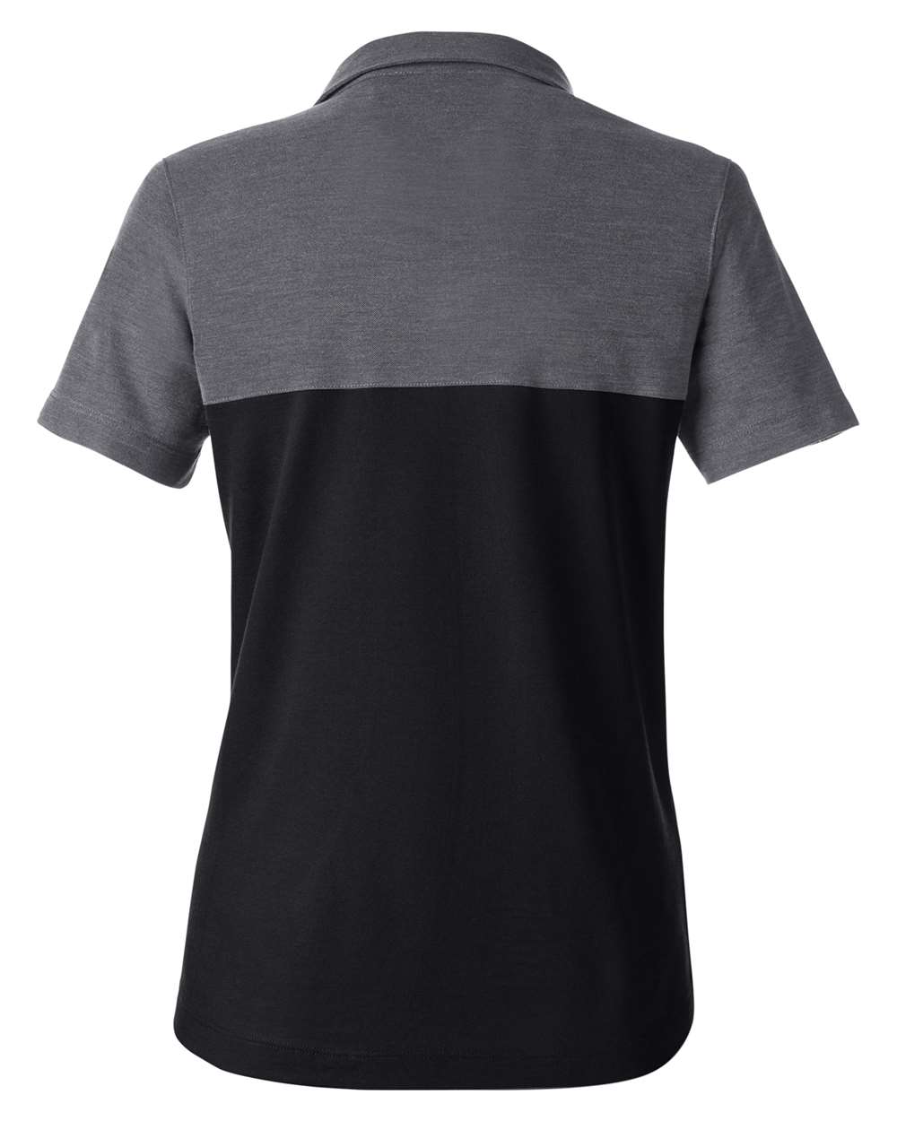 Core365 Women's Fusion ChromaSoft™ Colorblock Polo - CE112CW Black- Carbon Heather
