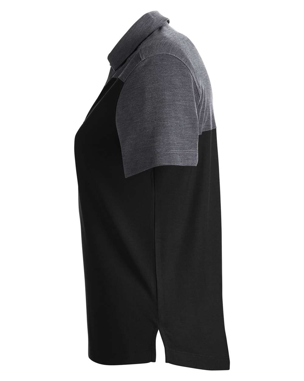 Core365 Women's Fusion ChromaSoft™ Colorblock Polo - CE112CW Black- Carbon Heather