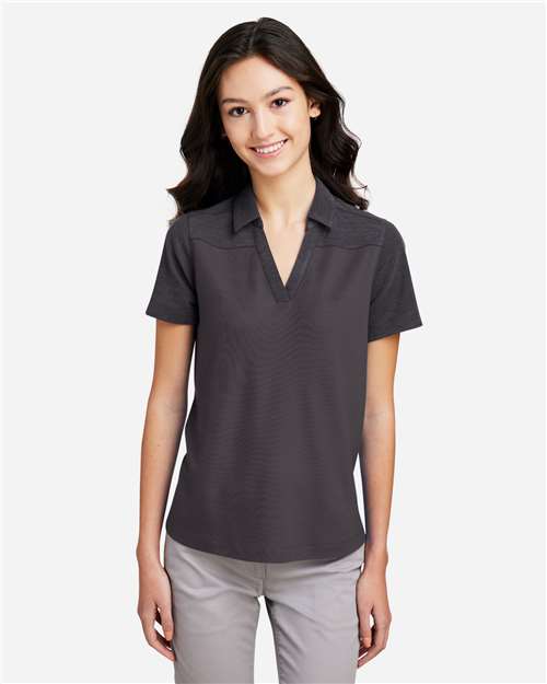 Core365 Women's Fusion ChromaSoft™ Colorblock Polo - CE112CW Carbon- Carbon Heather