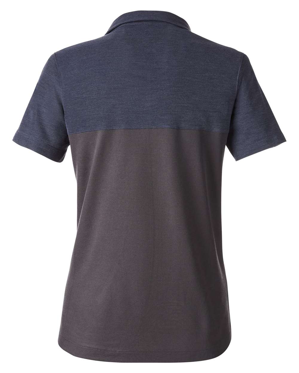 Core365 Women's Fusion ChromaSoft™ Colorblock Polo - CE112CW Carbon- Classic Navy Heather