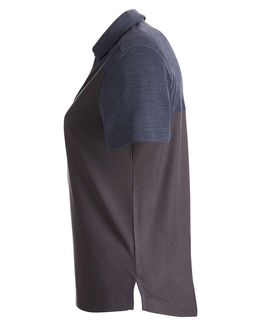 Core365 Women's Fusion ChromaSoft™ Colorblock Polo - CE112CW Carbon- Classic Navy Heather